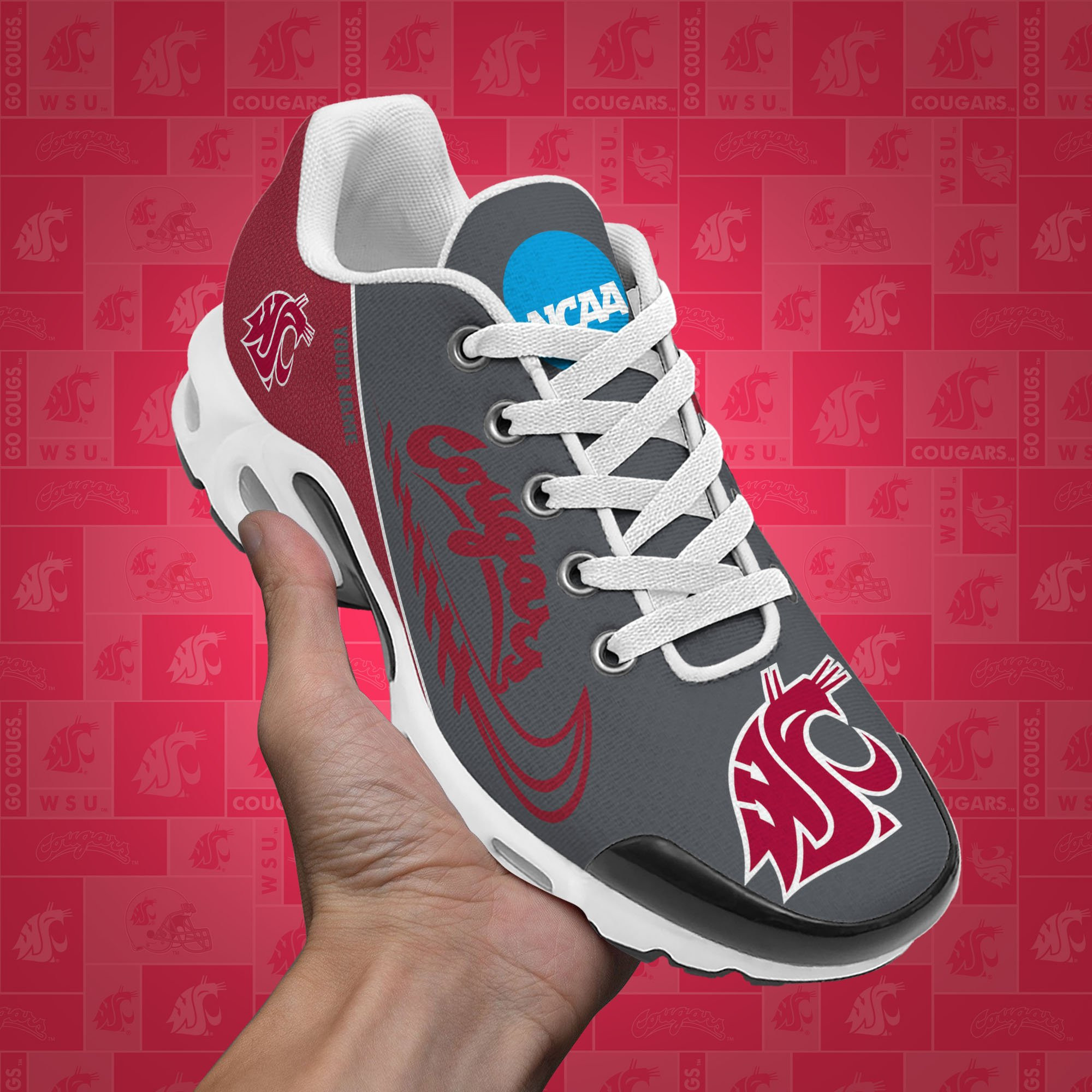 Washington State Cougars TN Shoes Custom Your Name 514