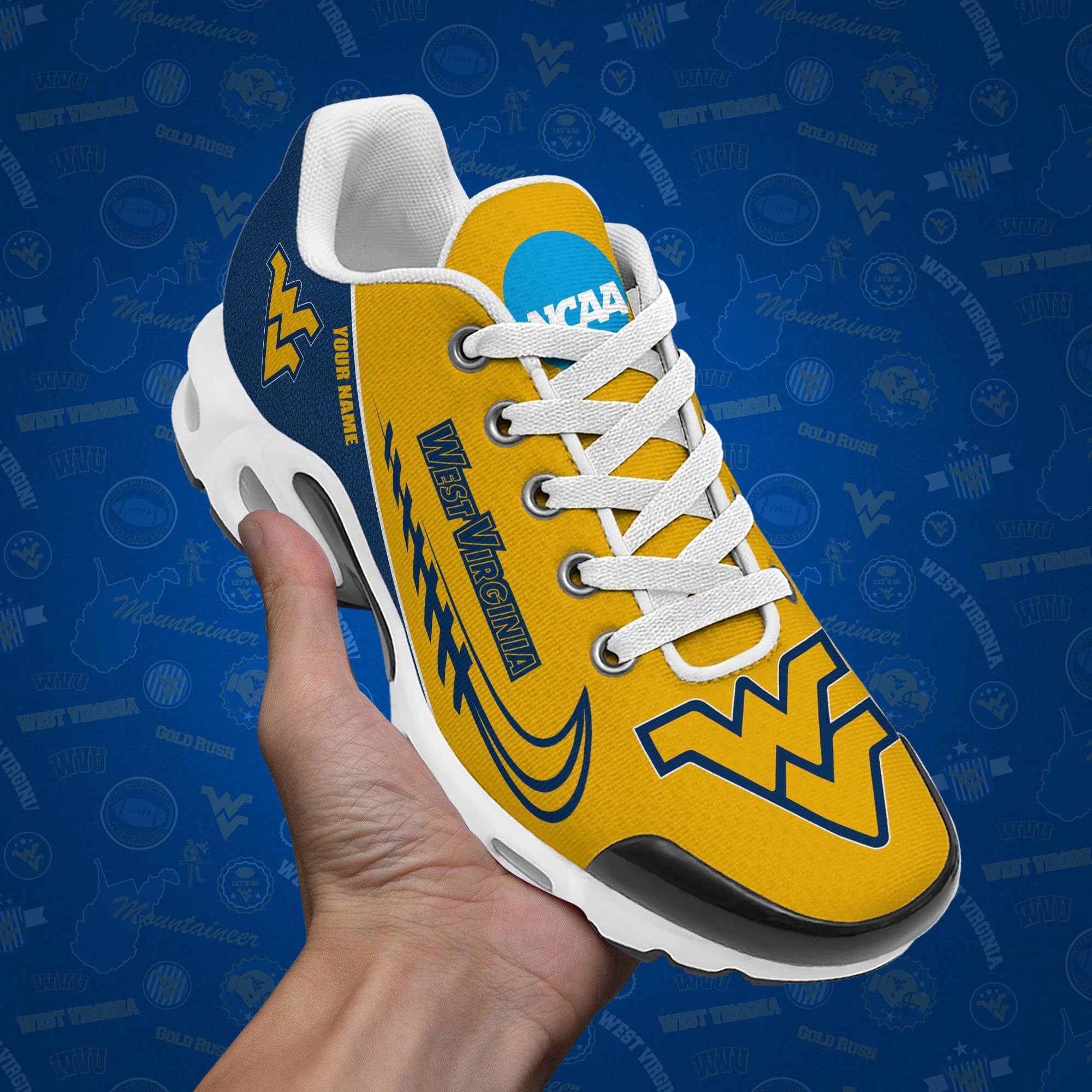West Virginia Mountaineers TN Shoes Custom Your Name 514