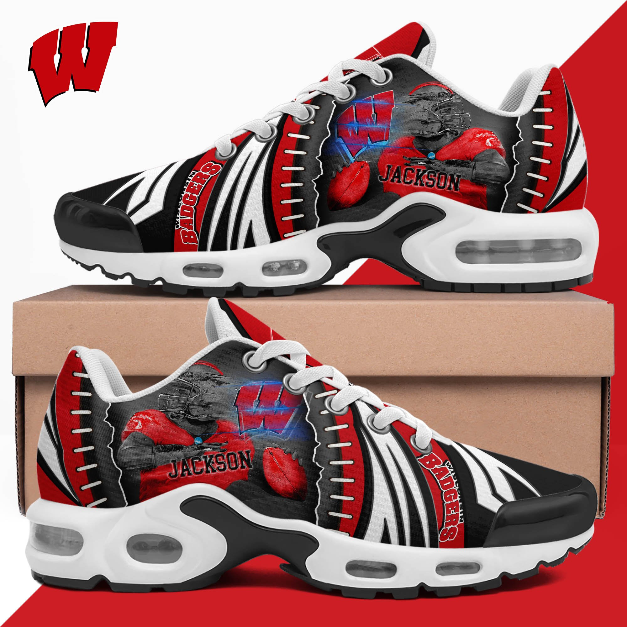 Wisconsin Badgers TN Shoes 2026 Version Custom Your Name 919